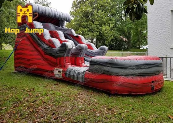 2000N/50mm Double Lane Inflatable Water Slide With Pool For Kids