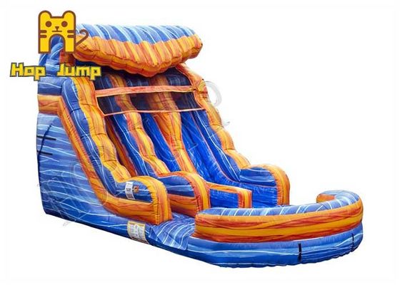 Kids Inflatables Marbled Inflatable Water Slide Bounce Castle For Water Park