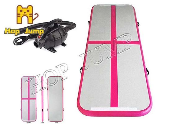 Backyard Inflatable Air Track 8 Inch Thick Pink White HOP JUMP