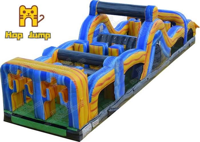 OEM ODM Moonwalk Blow Up Obstacle Course On Water Flame Retardant
