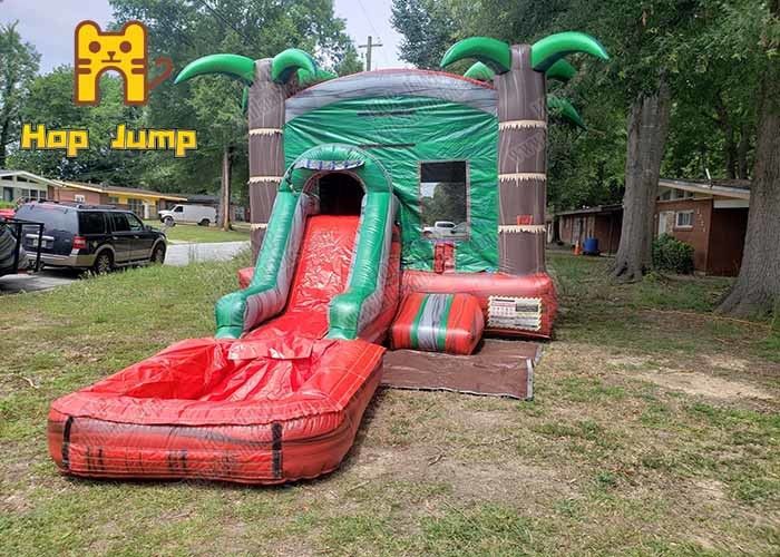 2000N/50mm PVC Tarpaulin Inflatable Bouncer Combo With Slide