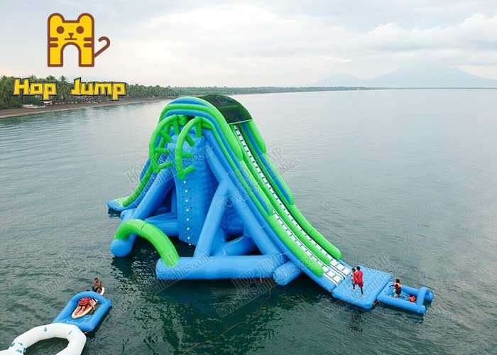 GSKJ floating slide Inflatable Water Park Equipment Triple Stitch