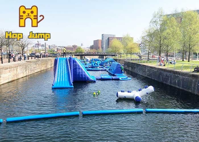 GSKJ floating slide Inflatable Water Park Equipment Triple Stitch