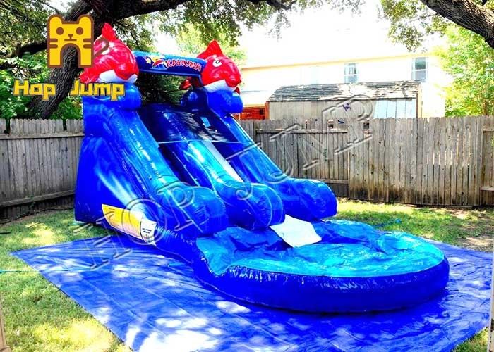 Inflatable Wet Dry 16 Ft Water Slide With Pool Fire Prevention