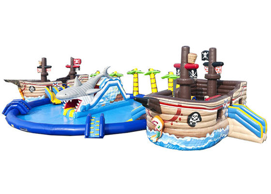 Summer 0.55mm PVC giant Water Park Inflatables 30-200 People Capacity