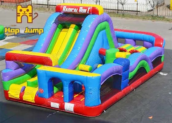 Commercial Polyvinyl Chloride Giant Water Obstacle Course 4 Line Sewed