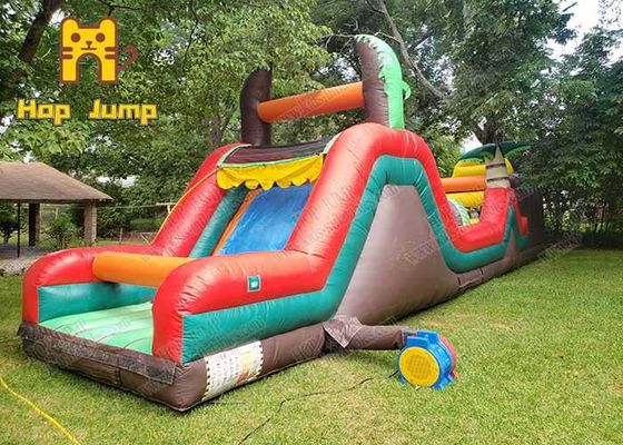 Long 4x10m Inflatable Obstacle Course 1000D PVC Inflatable Water Assault Course