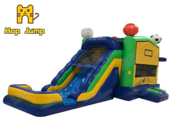 Commercial Big Water Slide Bounce House With Blower 3 In 1