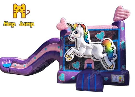 Unicorn Bounce House With Slide Inflatable Bouncer Combo Colorful For Funny