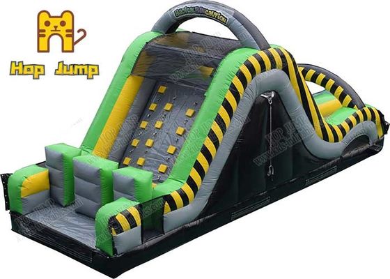 PVC Tarpaulin Outdoor Inflatable Obstacle Course Water Slide For Garden Park