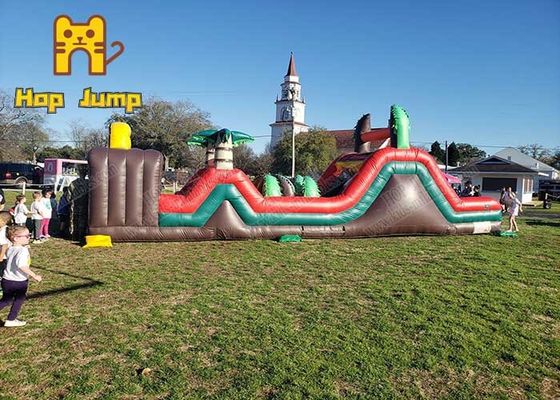 Quadruple Stitching Inflatable Obstacle Course 2000N/50mm Water Obstacle Course