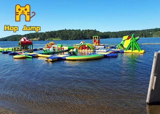 Commercial Fitness Blow Up Water Park Inflatables 7 In 1 Triple Stitched