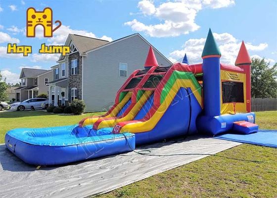 4 Line Sewed Kids Jumping Inflatable Bouncer Combo For Water Park