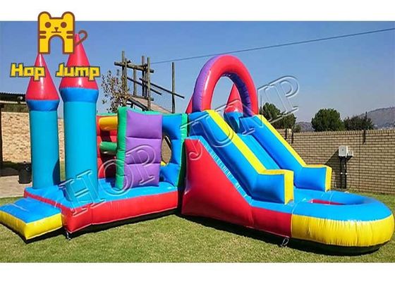 CE EN71 Kids Inflatables Small Bounce House With Slide 2000N/50mm