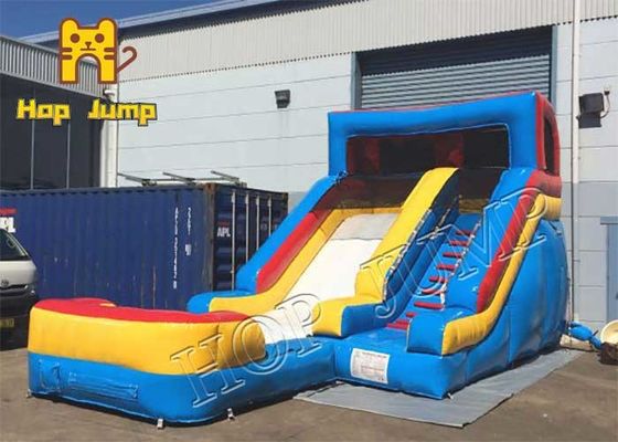 Entertainment Long Inflatable Dry Slide 0.55mm Vinyl Playground Water Slide