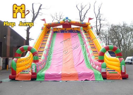 HOP JUMP 0.4mm PVC Double Lane Inflatable Slide Fire Prevention