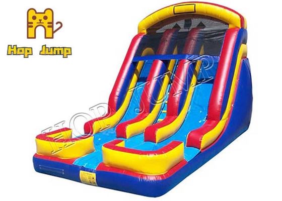 Dual Lane Giant Wet And Dry Inflatable Slide With Blower HOP JUMP