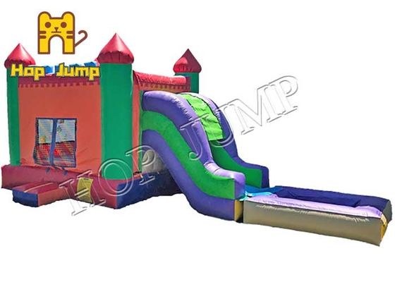 PVC Bouncy Castle Slide Combo Kids Inflatables 4x8m NFPA 701