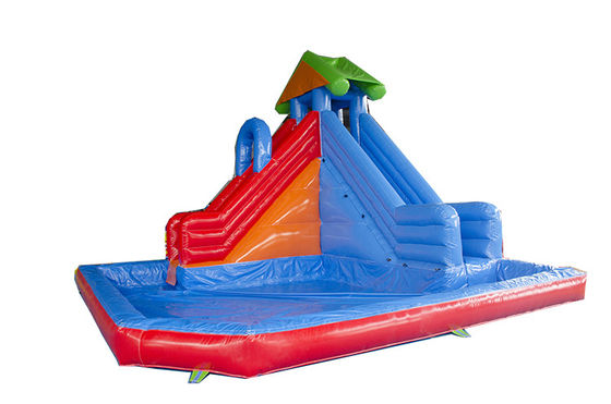 Inflatable Sport Game Water Slide With Pool Obstacle Course