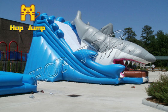 Giant Shark Kids Inflatable Water Slide Backyard Water Park Games