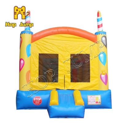 Birthday Cake Pvc Inflatable Bounce House OEM For Unisex