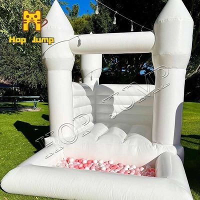 10ft SGS Mini Inflatable Bounce House All White Kids Jumpers For Kids Fire Retardant