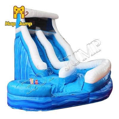 18ft Blue Curve Wet Dry Inflatable Water Slide Commercial Use Outdoor Water Park