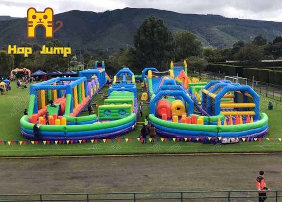 Hop Jump Inflatable 40 Ft Blow Up Obstacle Course Rental OEM ODM