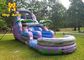Waterproof Purple 18ft 16Ft Water Slide With Pool Flame Retardant