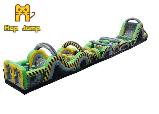 Amusement Park Inflatable Obstacle Course 10M Assault Course Bouncy Castle