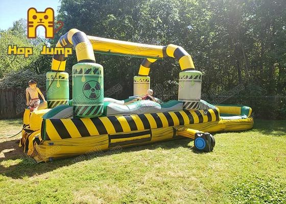 Indoor Outdoor Inflatable Obstacle Course 6x3m Bounce House With Ball Pit