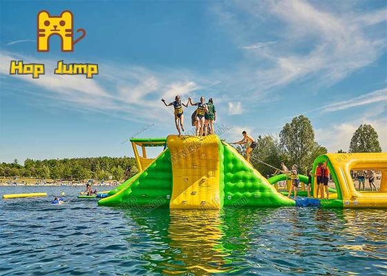 GSKJ floating slide Inflatable Water Park Equipment Triple Stitch