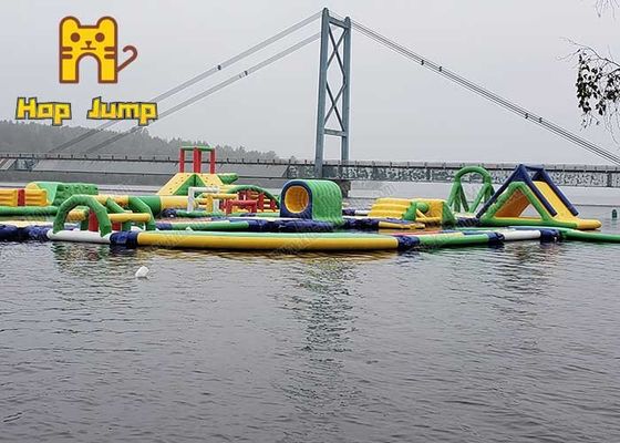 Sea Lake Inflatable Water Park Equipment Giant Water Obstacle Course