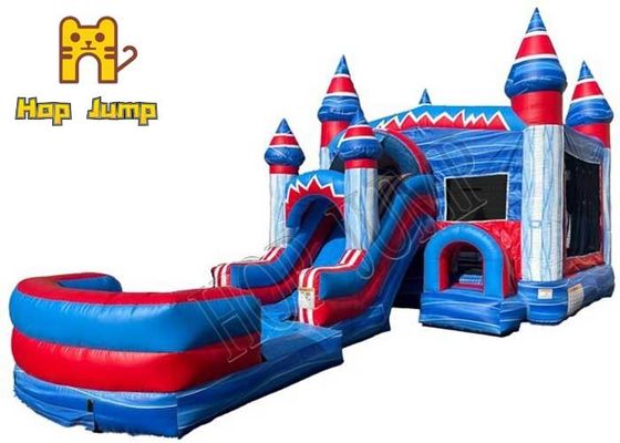 PVC Tarpaulin Large Wet Dry Combo Bounce House 10*4m Waterproof