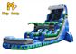 Tropical Summer Inflatable Water Slides 0.4mm - 0.55mm With Pool