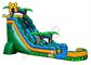 Kids Inflatables Water Park Inflatable Water Slide With Palm Tree And Pool