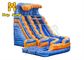 Marble PVC Double Lane Water Slide Inflatable For Commercial Rental