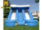 Blue 20 Ft Inflatable Double Slip N Slide With Pool Fire Retardant