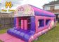 Moonwalk Pink And Purple Bouncy Castle Inflatable Water Slide Jumping Castle