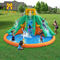 Inflatable Castle Water Slide With Large Swimming Pool And Rock Climbing Wall