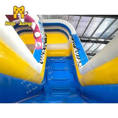 PVC Tarpaulin Amusement Park Inflatable Dry Slide Shark Theme