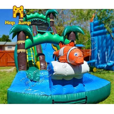 Amusement Park 0.4mm Inflatable Water Slide Commercial Use Strong Pvc Bag