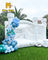 17ft White Wedding Bouncer Slide Combo  Inflatable Bounce House Combo With Slide