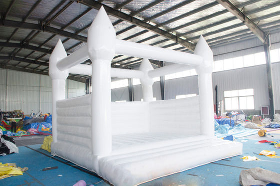 quality PVC Tarpaulin Vinyl Inflatable Bounce House 15ft White Bounce For Wedding Outdoor factory