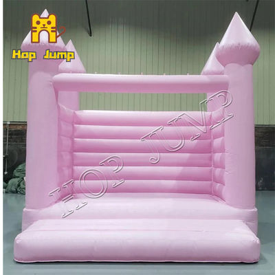PVC Pink Wedding Inflatable Bounce House 0.55mm 13ft Castle UV Resistant